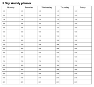 8 Free Printable Time Blocking Templates (Excel & PDF) - Quidlo