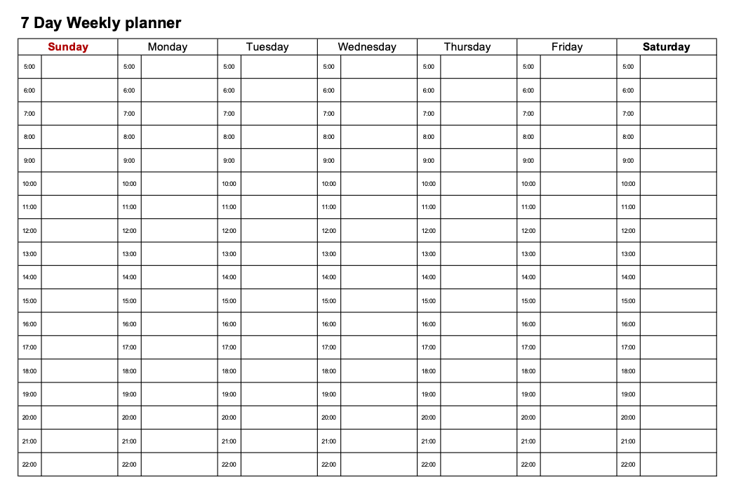 8 Free Printable Time Blocking Templates Excel PDF Quidlo